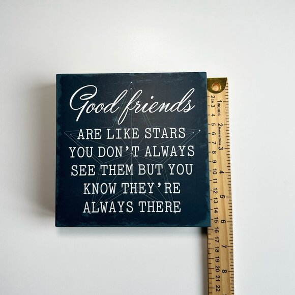 Barnyard Designs Box Sign, Good Friends are like stars, Wood, 6" X 6" - Picture 6 of 10